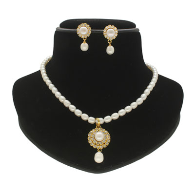 "Flora Pearl Pendant Set - JPJAN-24-058 - Click here to View more details about this Product